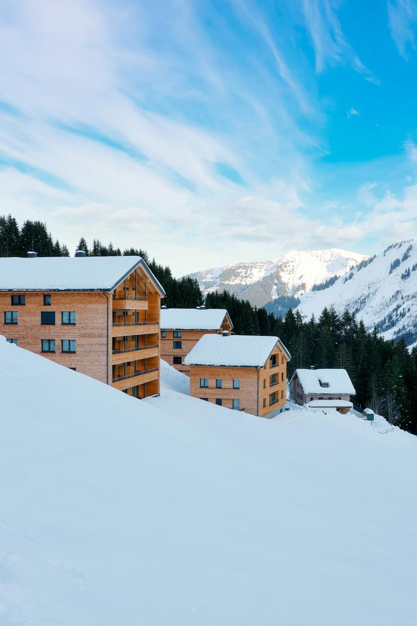 Ferienwohnung Alpenstolz Damuels Haus 4 - Stilvoll Urlauben In Den Bergen Exterior foto