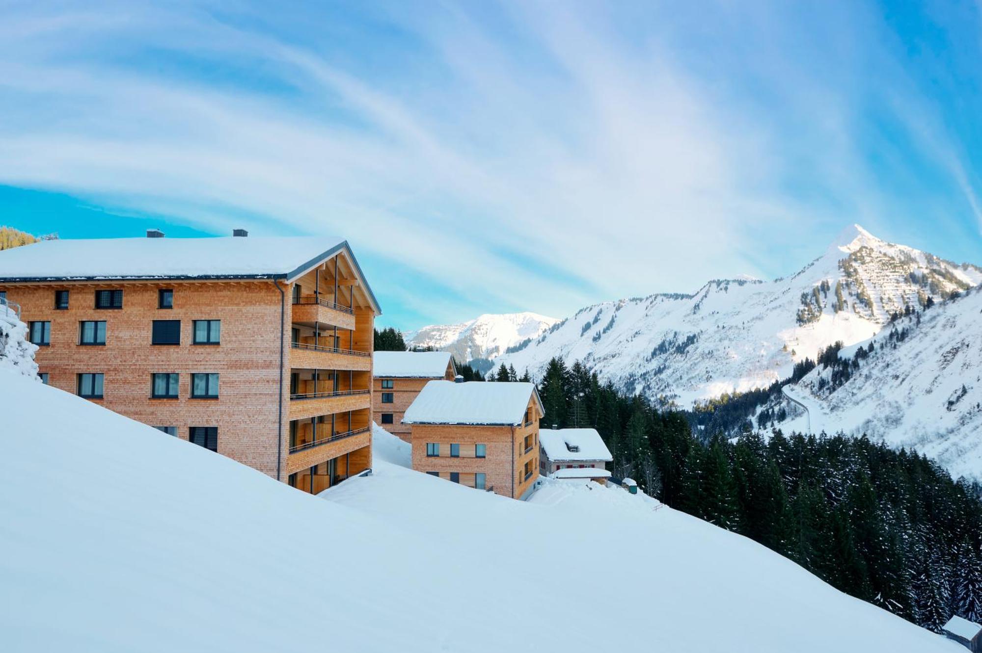 Ferienwohnung Alpenstolz Damuels Haus 4 - Stilvoll Urlauben In Den Bergen Exterior foto